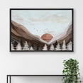 thumbnail image 3 of PixonSign Framed Wall Art Wood Grain Mountain Tree Valley Nature Wilderness Modern Art Country/Farmhouse Rustic Multicolor Canvas Prints Fine Art for Bedroom, Office, 3 of 5