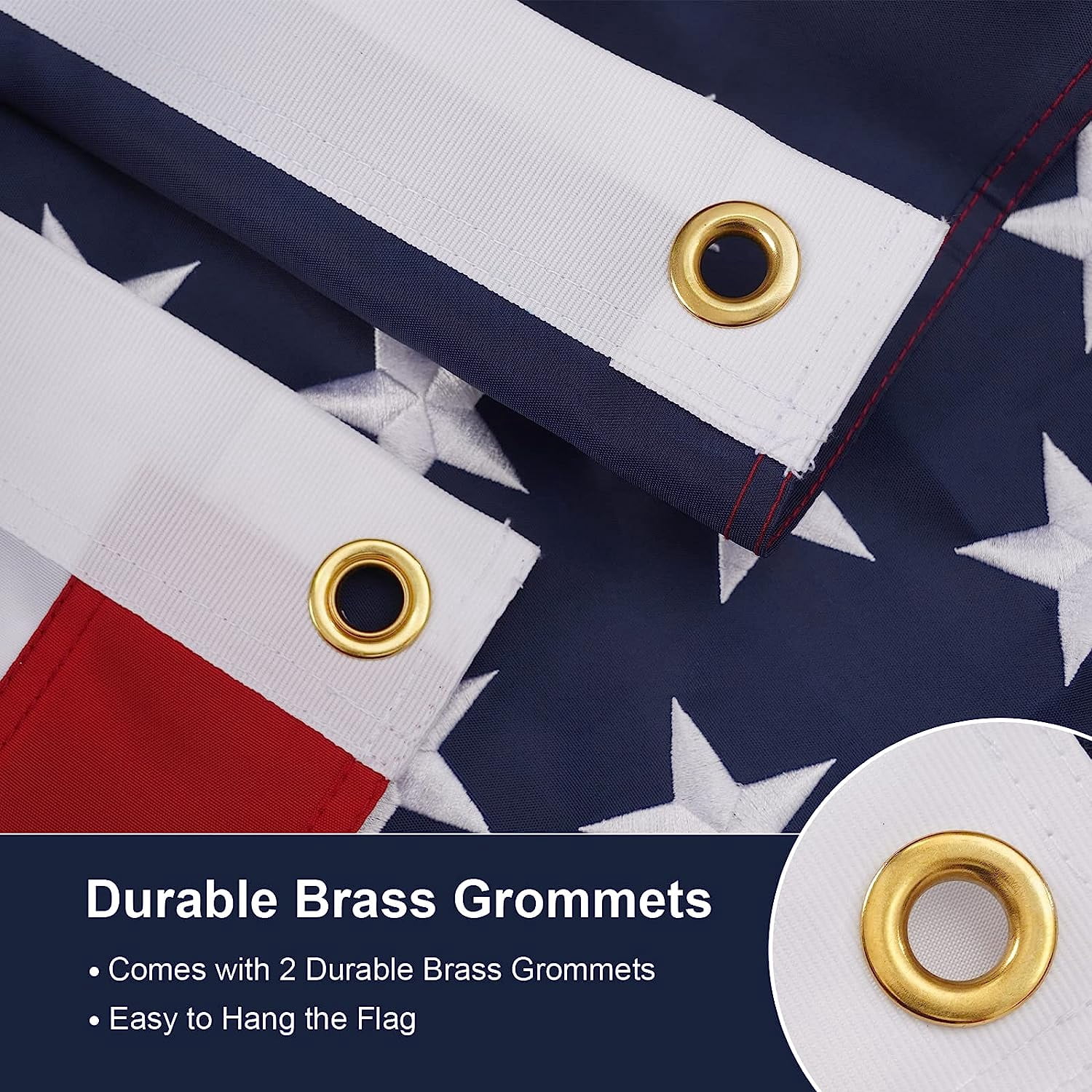 American Flag 6x10ft. Premium Large US Flag 6x10 ft 420D Nylon  Embroidered Stars and Sewn Stripes - Display with Pride Proudly
