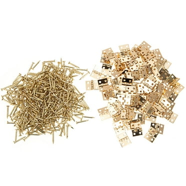 50 Pcs 2 Points Mini Hinge Antique Hinges Small Cabinet Furniture Drawer for Crafts