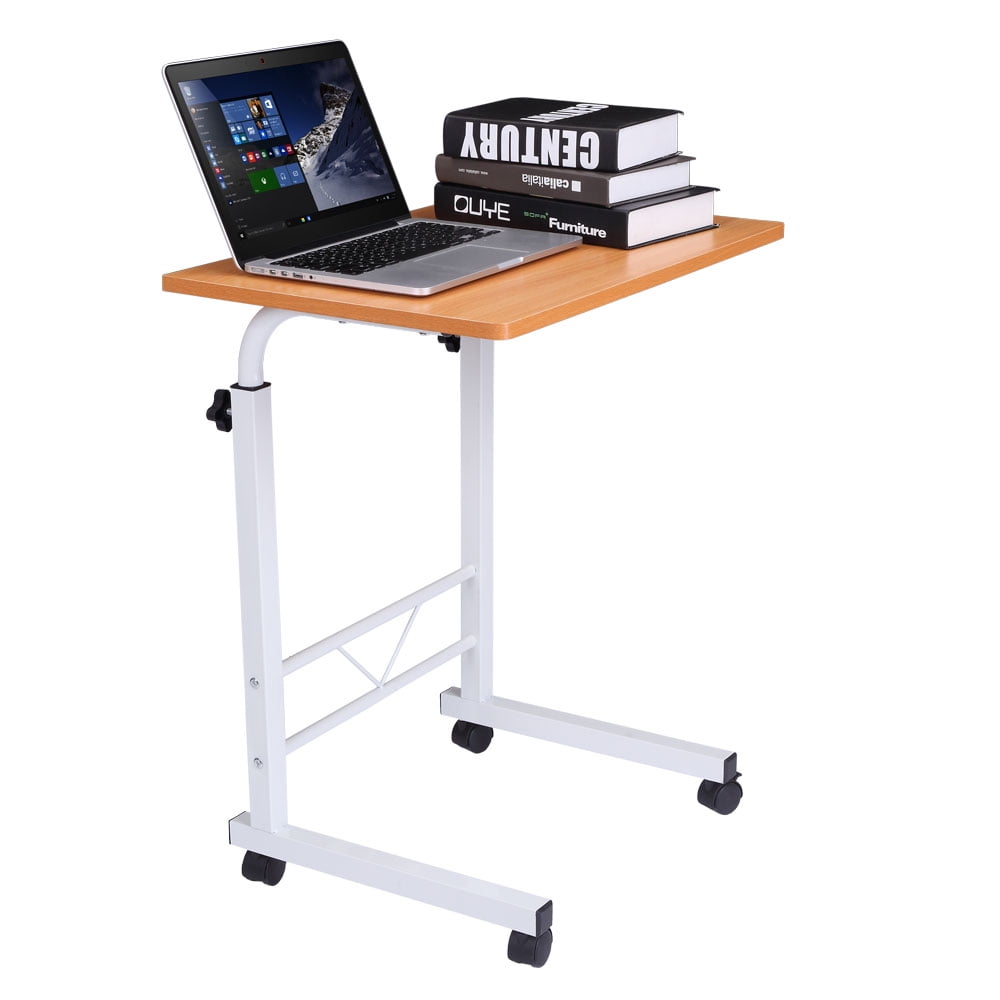 Kepooman Side Table with Wheels, Laptop Desk for Bed Sofa, TV Tray Removable Side Snack End Couch Console Table for Living Room, Home, Office, Wood Color Kepooman Side Table with Wheels, Laptop Desk for Bed Sofa, TV Tray Removable Side Snack End Couch Console Table for Living Room, Home, Office, Wood Color