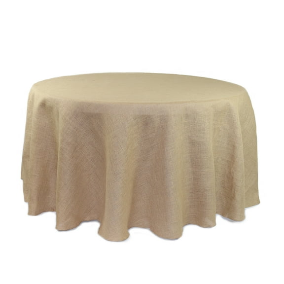 Your Chair Covers - 108 Inch Round Burlap Tablecloth