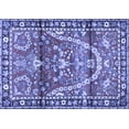 thumbnail image 1 of Ahgly Company Machine Washable Indoor Rectangle Persian Blue Traditional Area Rugs, 8' x 10', 1 of 4
