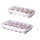 thumbnail image 5 of Ounissouiy Egg Holder Refrigerador Caja de bandeja de huevos con tapa Contenedor de almacenamiento de plástico apilable transparente Almacenamiento y organización del hogar 18 celdas Ounissouiy HA005023-02, 5 of 6