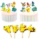 thumbnail image 2 of Juego de bandera de Pokémon para pastel, Pikachu, Charmander, Squirtle, fiesta de cumpleaños para niños, decoración de postres, juguete, 1 Juego（1Set5, 2 of 5
