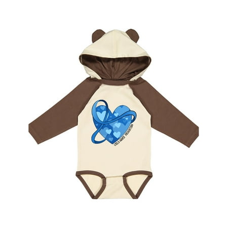 

Inktastic Child Abuse Prevention-Ribbon Around Heart Gift Baby Boy or Baby Girl Long Sleeve Bodysuit