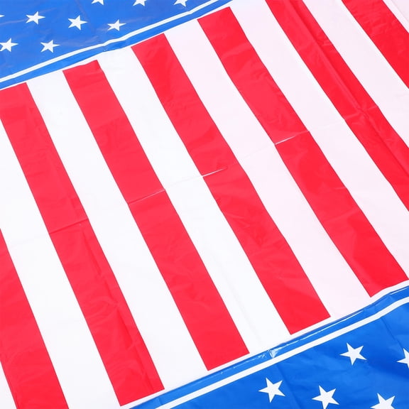 FOMIYES Large Patriotic Oilproof Tablecloth for 4th of July Party, Table Cover for Independence Day