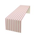 thumbnail image 2 of Christmas Stripe Table Runner 13 x 90 Inch, Pink and White Vintage Farmhouse Decoration for Fireplace Kitchen Dining Room Home Party Display, Holiday Table Cover for Spring Celebration, 2 of 3