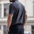 thumbnail image 4 of Capri Polo Shirts Men Breeze Short Sleeve Casual Collared Golf Shirt Lightweight Stretch Quick Dry Textured Summer Polo, 4 of 7