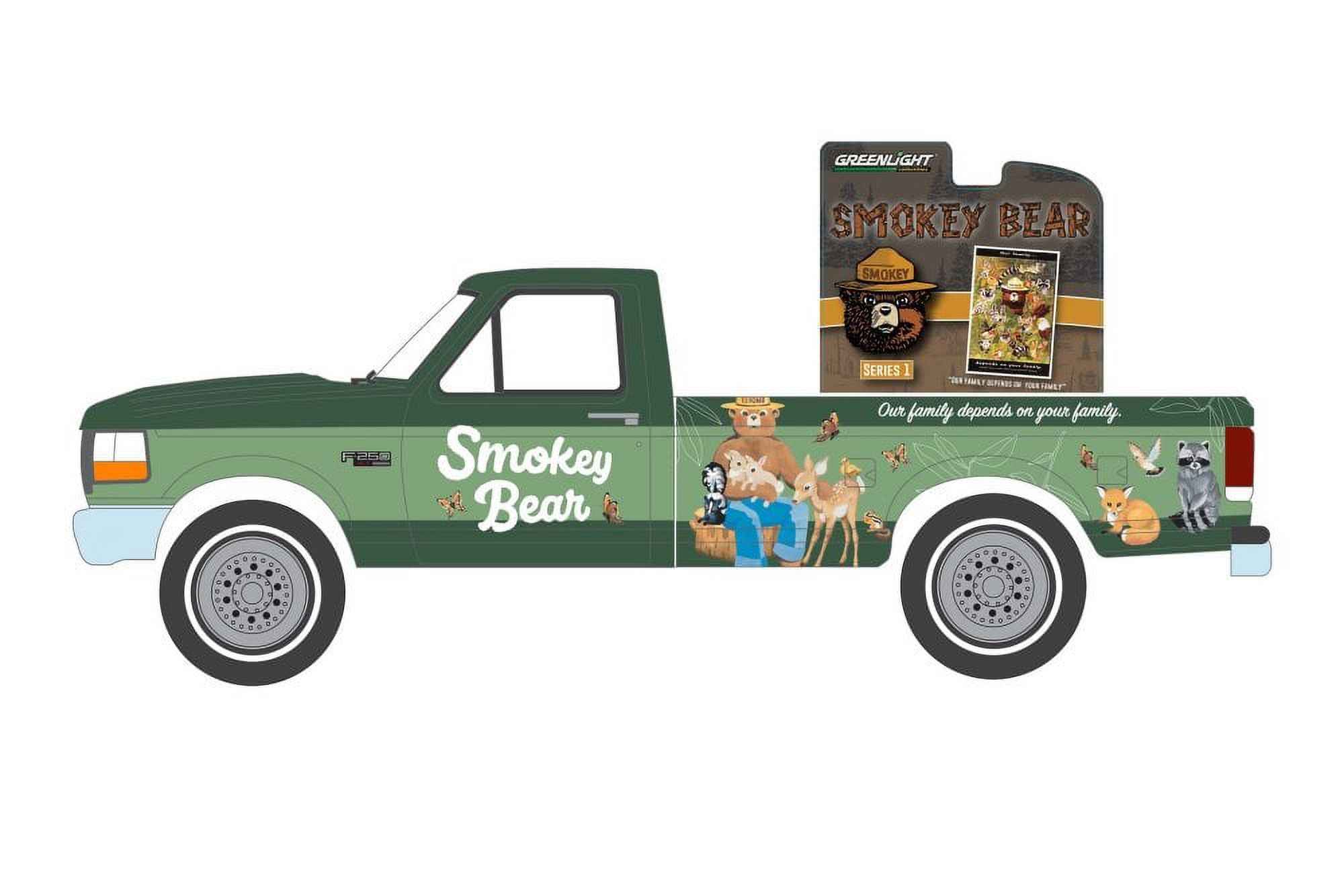 1995 Ford F-250 Pickup Truck, Green - Greenlight 38020F/48