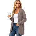 thumbnail image 4 of WIHOLL Lightweight Cardigan for Women Long Sleeve Cardigans Fall Casual Open Front Tops with Pockets Coffee, 4 of 9