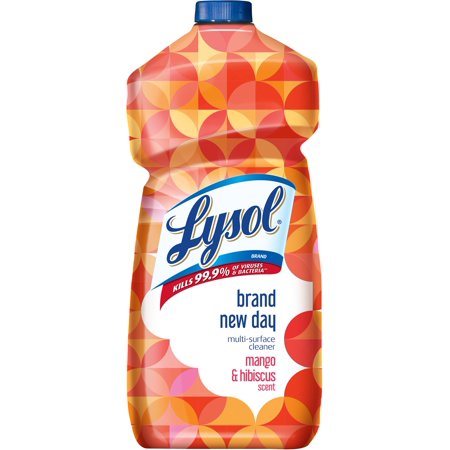 Lysol Multi-Surface Cleaner,Brand New Day Mango & Hibiscus 48 oz (Pack of 6)