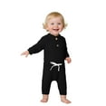 thumbnail image 7 of WOYY Boys Outfits Solid Ribbed Long Sleeve Bodysuit Romper Pants Set, Sizes 3-6M, 7 of 7