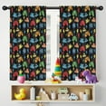 thumbnail image 5 of Blackout Kids Curtains,Multicolor Controllers Games Icons Black Pattern Childrens Insulated Curtains Set Of 2,Bedroom Essentials,Toddler Room Decor 42"x54", 5 of 5