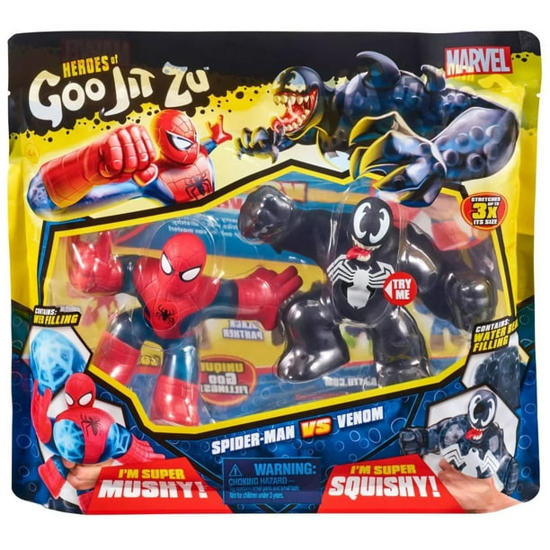 Heroes of Goo Jit Zu Marvel Spider-Man vs Venom Action Figure - Walmart ...