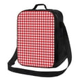 thumbnail image 1 of Disketp Red Checkboard Bolsa Térmica Estampada para Almuerzo, Lonchera para Hombres y Mujeres Adultos, 1 of 7
