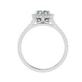 thumbnail image 3 of Oryn Jewel 1.7 Ct Cushion Cut Lab-Created Simulated Diamond Ring - 14K White Gold Over - Halo with Accents for Women - Celebrate Your Love Story with a Dazzling Engagement Ring, 3 of 6