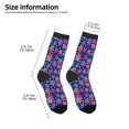 thumbnail image 2 of Fuzoiu Rainbow Snowflakes Print Kids Socks For Boys Girls,Grip Crew Socks with Non Slip,Lightweight Stretch Crew Socks,Toddlers Crew Boot Socks, 2 of 5