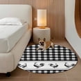 thumbnail image 2 of Farmhouse Black Plaid Round Area Rug 5Ft Washable Circle Rugs for Living Room Bedroom, Vintage Country Cock Checkered Non-Slip Carpet Floor Mats Indoor Outdoor Carpet Runner Aesthetic Home Decor, 2 of 8