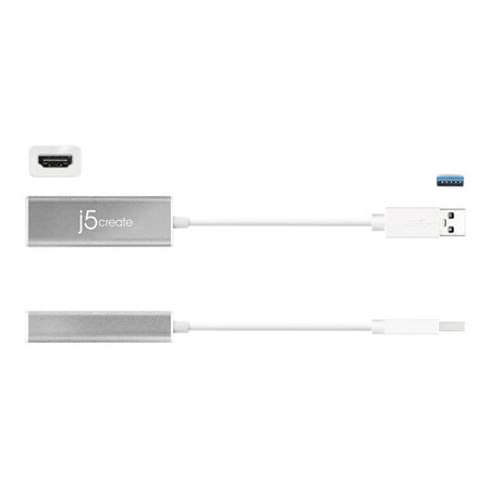 j5create - Slim USB-to-HDMI Adapter - Silver