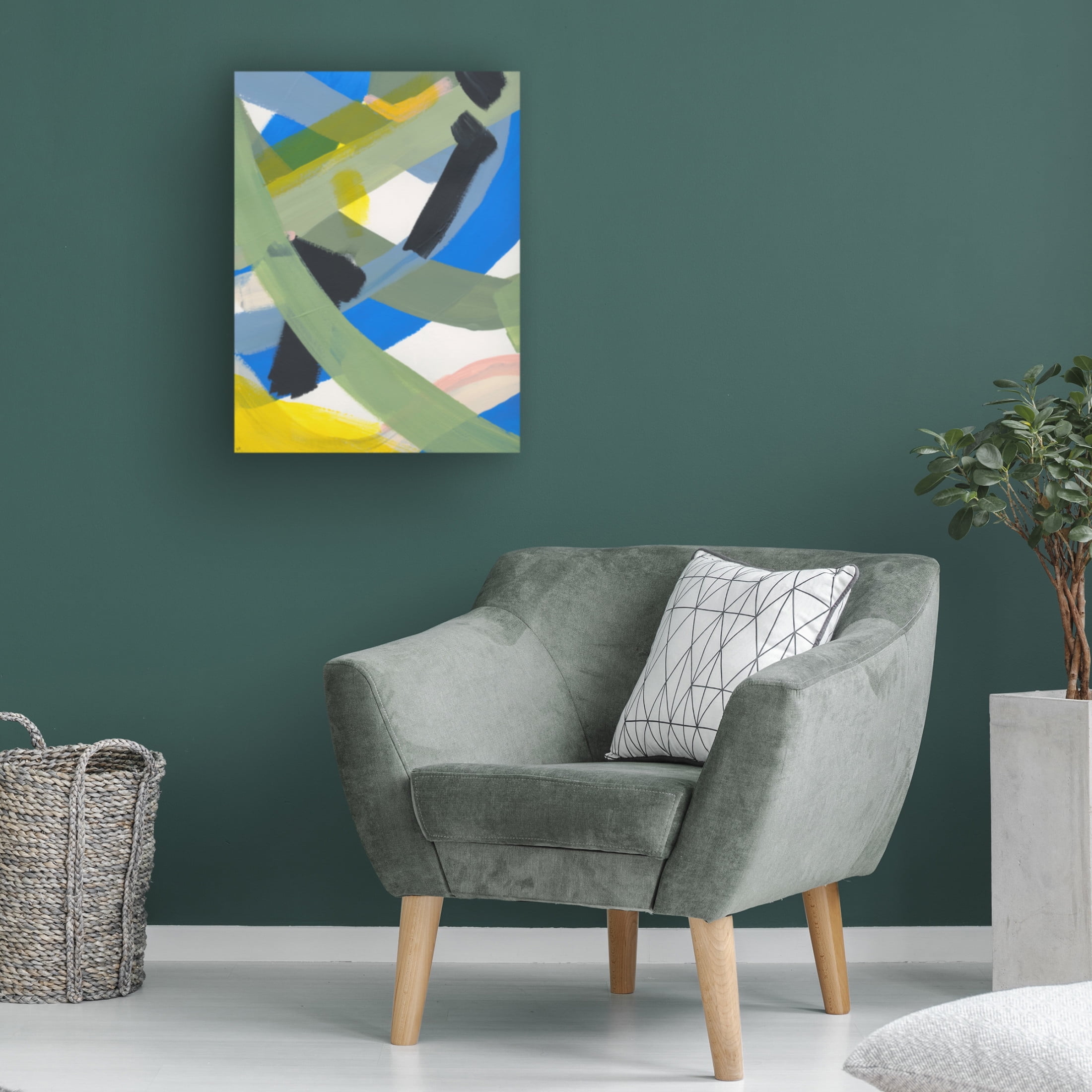 Canvas Wall Art - Bronwyn Baker 'The Script No. 3' Wall Art for Living Room, Bedroom, or Office Décor by Trademark Fine Art - 35 x 47 Inches