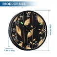 thumbnail image 3 of Voice Activated Clock with Glow Light 12 Inch Large Silent Wall Clock Battery Operated for Home Decor Delicate Gold Leaf Pattern, 3 of 8