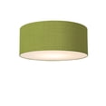 thumbnail image 2 of Stretch Flush Mount Avocado Linen Shade Satin Nickel, 2 of 3