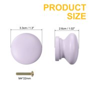 6 PackDrawer Knobs, Round Dresser Pulls, Decorative Drawer Knobs with Screw, Purple