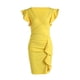 thumbnail image 4 of VISgogo Vestido de manga corta ajustado para mujer, de una pieza con escote en V profundo de color sólido en 10 colores, S / M / L / XL VISgogo moda, 4 of 9