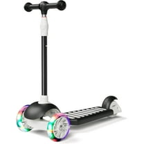 KORIMEFA Kids Kick Scooter for Toddlers 3-8 Years Old Boys Girls, 3 Wheel Scooter with Light-Up Wheels and 4 Adjustable Heights