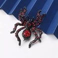 thumbnail image 2 of GKNET 2024 Exaggerated Large Alloy Rhinestone Spider Brooch Cool Halloween Gift-red, 2 of 6