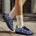 thumbnail image 4 of Psesaysky Butterfly Pattern Blue Running Shoes Cute Sports Shoes for Women and Teens Anti-Slip Comfortable Walking Shoes, 4 of 8