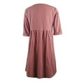 thumbnail image 3 of Robe d'Été Décontractée pour Femmes à Manches Trois Quarts 3/4, Col en V, à Imprimé, 3 of 5