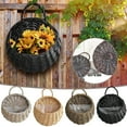 thumbnail image 3 of HCBY Handwoven Wicker Hanging Basket with Plastic Liner, Natural Rattan Wall Planter or Storage Basket for Indoor Outdoor Home Garden Decor (Coffee,8.86"x7.09"), 3 of 6