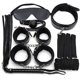 thumbnail image 1 of 7pcs/set Leather Bodaged Kit Adlt Explay Hndcffs/whps/ball Gg/rope/collr Bdm, 1 of 4