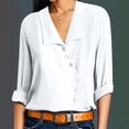 thumbnail image 2 of KIHOUT Hauts pour Femmes Printemps Hiver Mode Décontractée Cardigan à Col Rabattu Manches Longues T-Shirt Ample Blouse à Boutons, 2 of 6