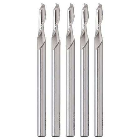 

2024 5Pcs HighSpeed Steel Mill Single Flute Spiral End Mill CNC Router Bit Engraving Tool