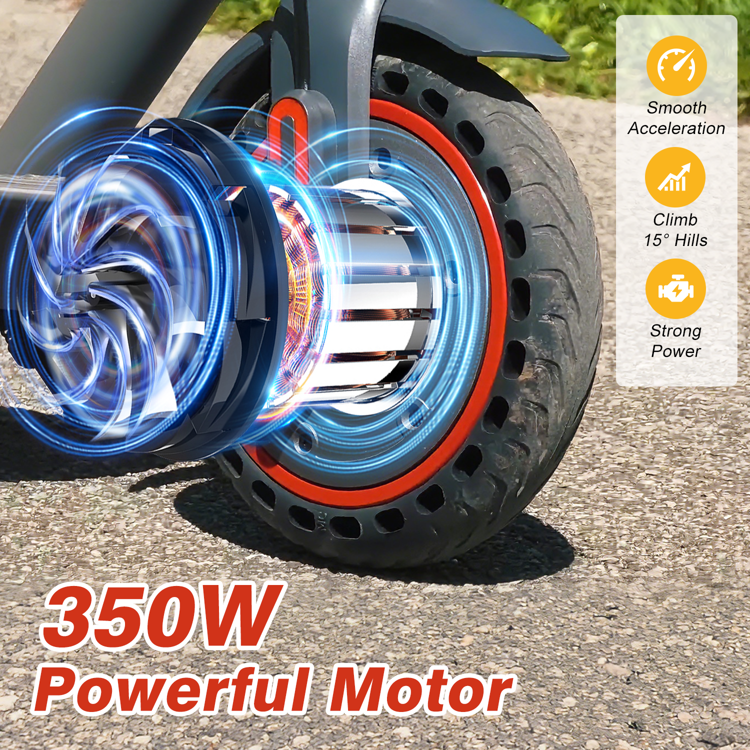 OBX OBX 350W Electric Scooter for Adults: 18 MPH, 16 Mile Range, 8.5" Solid Tires, Foldable Portable E-Scooter for Commute,UL Certified