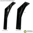 thumbnail image 2 of Ekena Millwork 2"W x 10"D x 12"H Galveston Wrought Iron Bracket, (Triple center brace) (2-Pack), 2 of 5