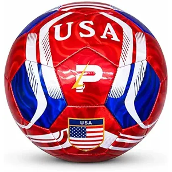 Country Training Soccer Ball: World Edition (USA - RED, 3)