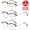 2.5X, variant on Retro Blue Light Blocking Glasses for Adults - 3 Pack Metal Frame Rectangular Polycarbonate Lenses, Multiple Colors