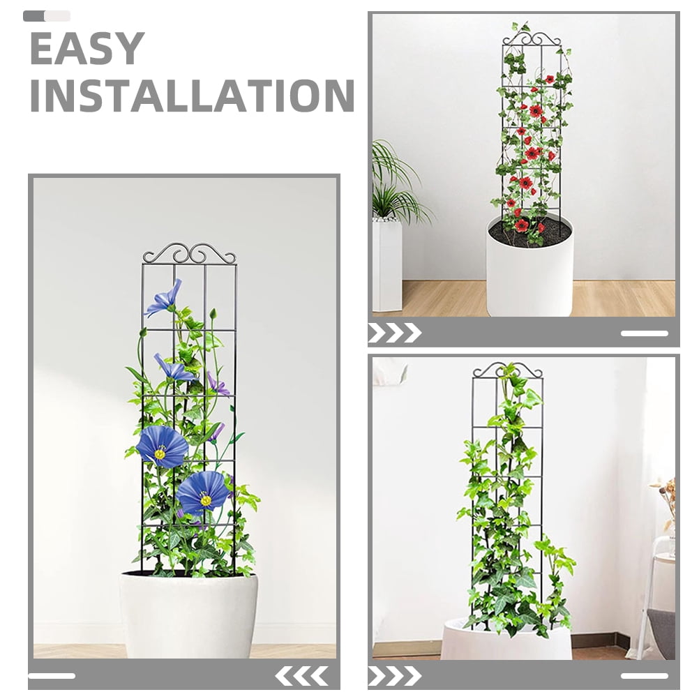 Toddmomy Gardeners Vegetable Trellis For Climbing Plants Iron 4Pcs 19.7X5.9X0.04In