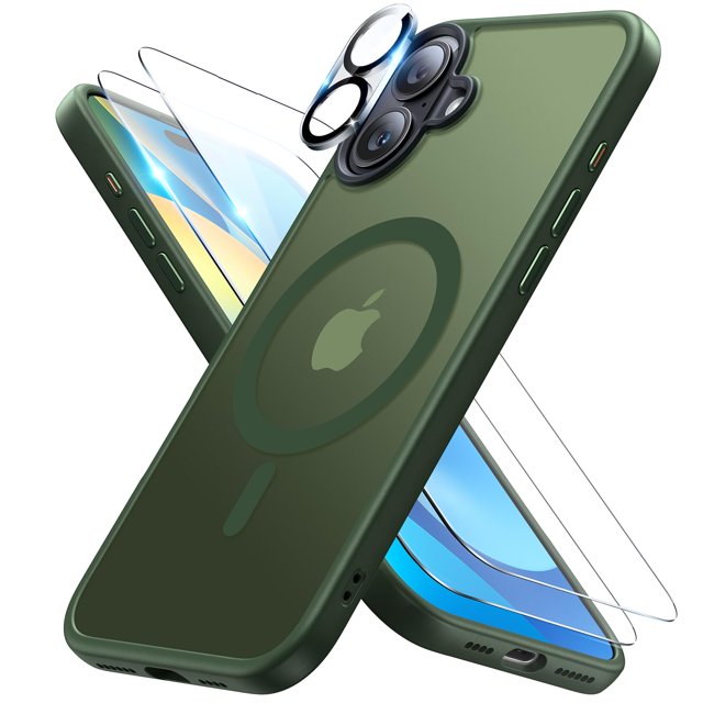 Funda Meifigno diseñada para iPhone 16 Plus 6.7'' verde