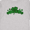 thumbnail image 4 of Inktastic St. Patrick's Day Clovers in Plaid Boys or Girls Long Sleeve Toddler T-Shirt, 4 of 5