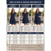 Cuteduck Womens Plus Size Dress Criss Cross V Neck Short Sleeve Summer Casual Dress 1X-5X