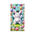 thumbnail image 1 of C Easter Bunny Door Banner Egg Decoration Flag With Blue Hat Rabbit Design Colorful Print And Durable Polyester For Entryway Party Backdrop And Spring Decoration 70.87X35.43In 0.287Lb, 1 of 6