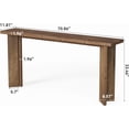 thumbnail image 3 of Fnova 70.9" Solid Wood Console Table, Farmhouse Extra Long Narrow Entryway Table, Slim Modern Sofa Table for Living Room, Hallway, Foyer, 3 of 4