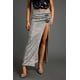 thumbnail image 4 of Falda Kaci Flowers maxi con lentejuelas y abertura alta para mujer, 4 of 6