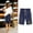 Navy, variant on OKBOP Womens Shorts Casual Black Graphic Straight-Leg Casual Relaxed Fit Elastic Waist Capris