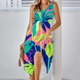 thumbnail image 2 of Ruimatai Women's Floral Coconut Print Sleeveless Tank Dress with Pockets, Casual Beach Summer Round Neck Sundress, Lightweight Comfortable Vacation Outfit, 2 of 7