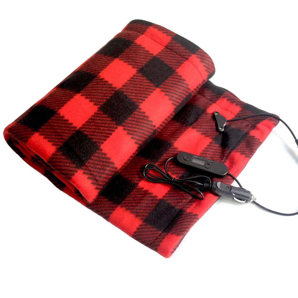 Electric Car Blanket 12 Volt Polar Fleece Heated Travel Blanket With Controller For Car Auto SUV